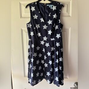 Draper James Navy Blue Star Dress - Oh My Stars in size 12